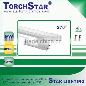 Ultra bright 9W LED T8 tube for home use