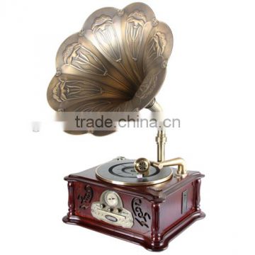 Wooden Musical antique gramophones for sale portable