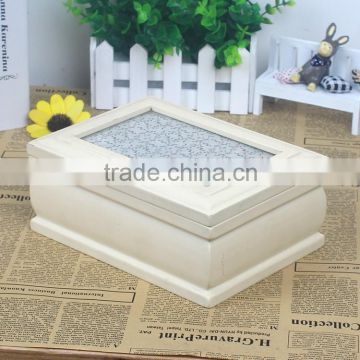 WB12025 Customize Wooden Gift Box White moulding photo frame