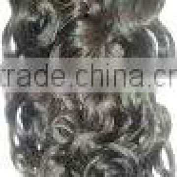 Curly wave hair virgin Indian remy hair machine made weft,raw unprocessed virgin human hair