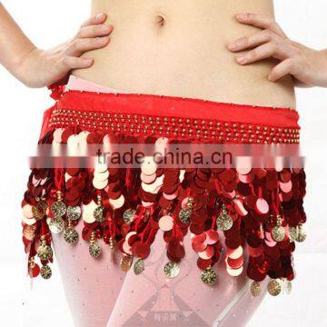 Fancy Dancing Sequins Belly Dance Hip Scarf