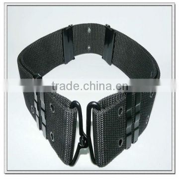 57mm wide black polypropylene military suspender belt,wide military belts