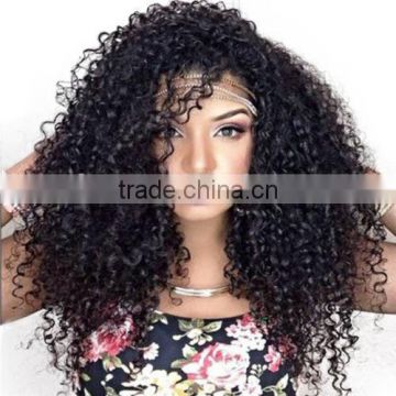 kinky Curly braizlian Hair Full wig Lace Front wig for black women