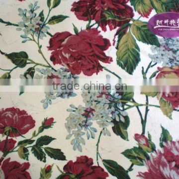 woven twill cotton printed velveteen fabric for bedding