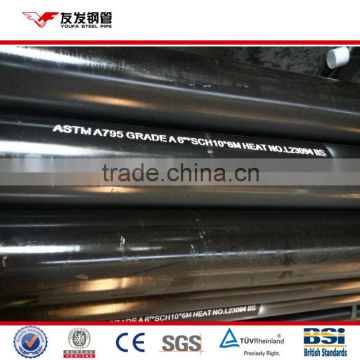 A53 BS1387 black steel pipe with black / red / blue / green color paint