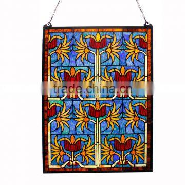 TW1824003, W18"H24" tiffany panel, hanging panel, tiffany windows, stained glass panel, stained glass windows