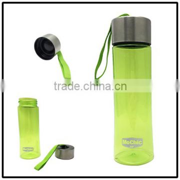 BPA free 400ML Mochic 2016 hot sell Outdoor travel reusable superb tritan plastic water tea bottle with stainless steel cap