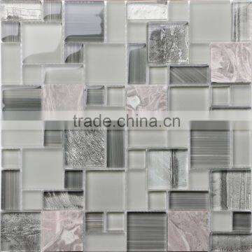 Foshan Mosaic Artistic Grey Mosaic Sheet for Wall Decoration BDS-128