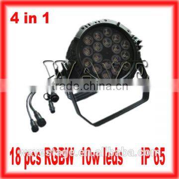 WLP-01-2 HOT 18 pcs 4 in 1 10W RGBW leds IP65 par can led spot dmx rgbw outdoor pro.