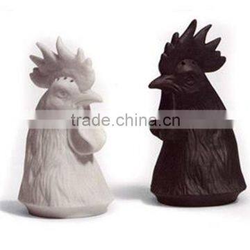 ceramic gallus rooster salt and pepper shakers