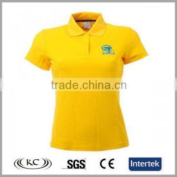 europe sale online high quality yellow short sleeve women t-shirts polo shirts