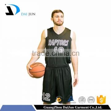 Daijun OEM 2106 black and white latest basketball jerset design