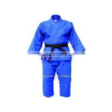 IJF standards Reinforced Multiple Stitching on Pressure Points Cotton Blue Men Judo Uniform