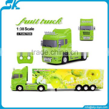 !New 1:38 fruit truck remote car rc semi truck
