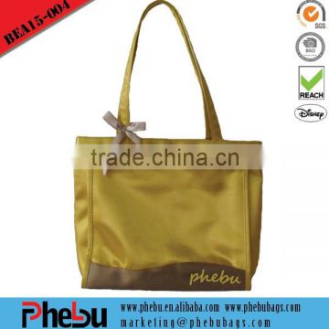 Fashion Satin beach bag with bow-tie for gift