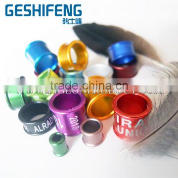 colorful aluminium core pigeon rings with plastic hung on cage plastic bird feeder racing pigeon club