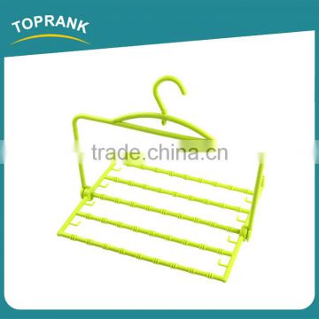 Cheap Hot Selling Four Layers Adjustable Plastic Foldable Trouser Hanger Plastic Pant Hanger