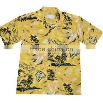 viscosa short sleeve hawaiian shirts for girl