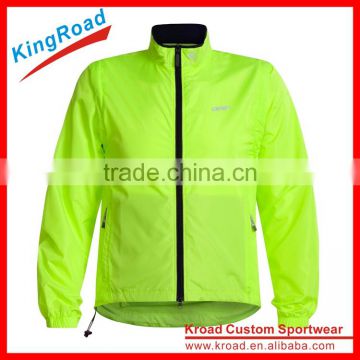 Custom made high quality bicycle windproof long sleeve jersey, OEM cycling wind breaker jacket
