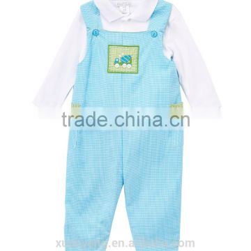 wholesale baby clothes 100% cotton western kids wear suspender set summer boys infant short cotton baby1 set newborn clothes