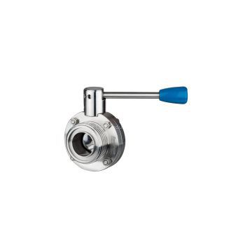 stainless steel Sanitary SMS Threaded Butterfly Valve(304/316L)