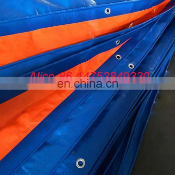 blue orange Super heavy duty poly woven tarp fabric canvas sheet