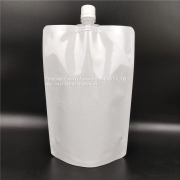 made in China 1L empty off-white color plastic PET bag for 75% hand sanitizer/pharmaceutical use, can be used instead of bottle