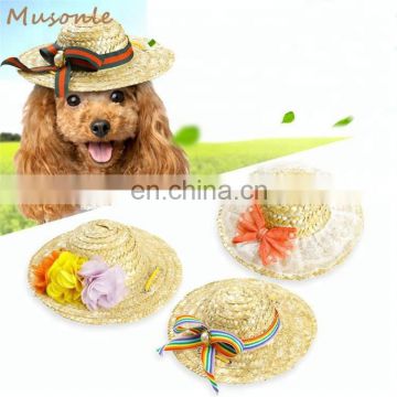 Party decorations cute dog mexico straw sombrero hat for small puppy