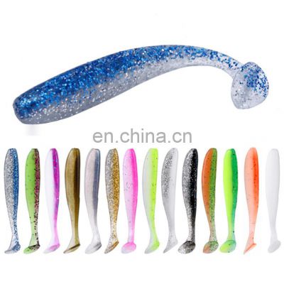 Amazon Hot 65mm/1.8g  Wobblers Mandarin Fish Killer Two-Color Paddle Tail With Salt And Fishy Lure Soft Artificial Bait