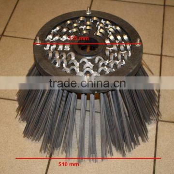 Steel wire sweeper brush disc