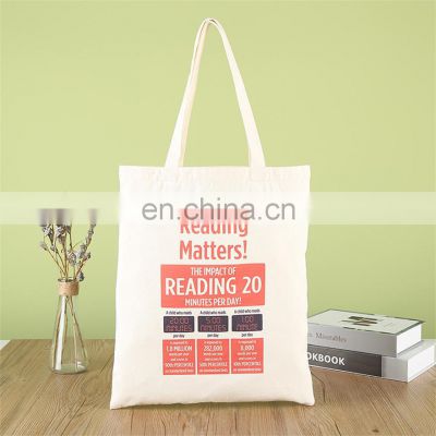 Promotional Wholesale Canvas 100% Cotton Shopping Eco Bag Recycle Tote Bags Handbag With Customized Size Color And Logo