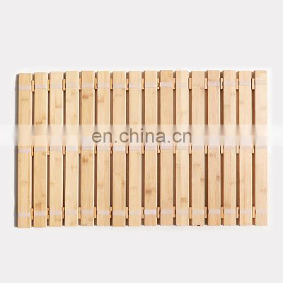 Best sell Europe household Natural Bamboo bathroom shower mat  anti slip living room