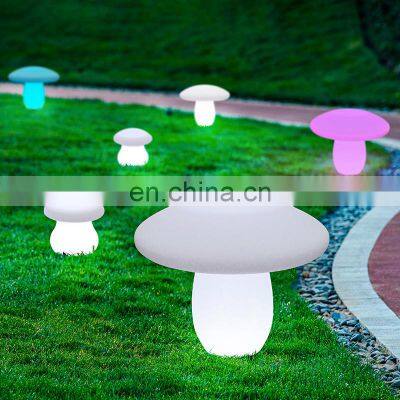 mushroom glowing Christmas party Waterproof Landscape decoration solar outdoor garden led ball sphere stone light lamp