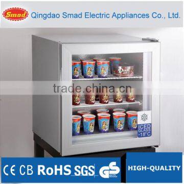 Commercial supermarket countertop ice cream display freezer showcase