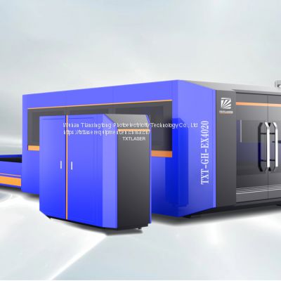 Fiber Laser Cutting Machine With Fully Enclosed Cover And Exchange Table