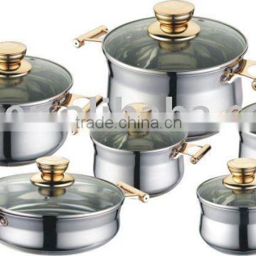 Cookware stainless,12pcs