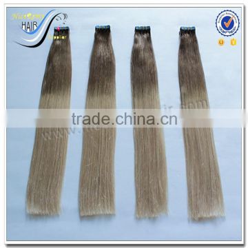 Wholesale cheap ombre color cheap tape in human hair extensions