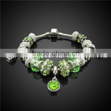 hot sale crystal leather bracelet for women