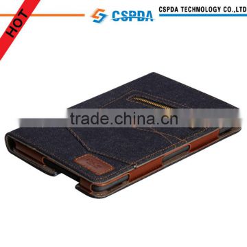 2013 new arrival jeans stand case for kindle fire HDX 7''