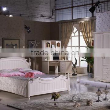 sample design bedroom set /child lovely bedroom set with study table H201