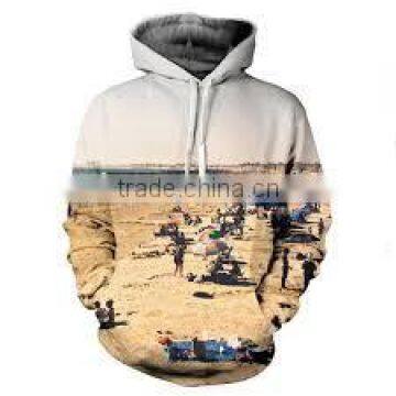 Custom made Pullover Sublimation Printed Grey Hoody