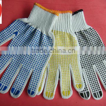 2015 the newly industrial PVC mechanical safety working glove,PVC dotted work gloves