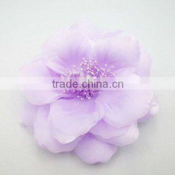 fashion flower brooches with feather for custome