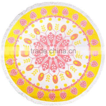 Customizable round beach towels 100% Cotton Printed