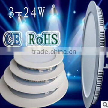 round 3,4,6,9,12,15,18,22W ultra thin LED panel light