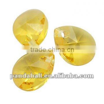 Austria Crystal Pendants, 226_Light Topaz, Drop(SWAR-Q005-226)