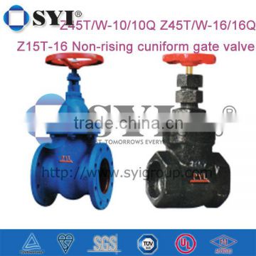 Z45T/W-16/16Q Z15T-16 Non-rising cuniform gate valve
