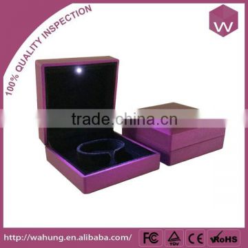 rubber painting platic led jewelry gift box for bangle