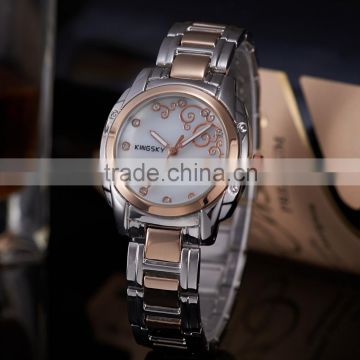 TOP Luxury Brand KINGSKY Watches Women High Quality Quartz Gold watch KY054-2