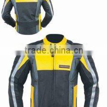 DL-1184 Leather Motorbike Racing Jacket